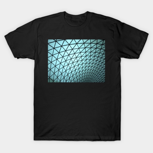 Architectural curve line structure cadet blue T-Shirt by mydesignontrack